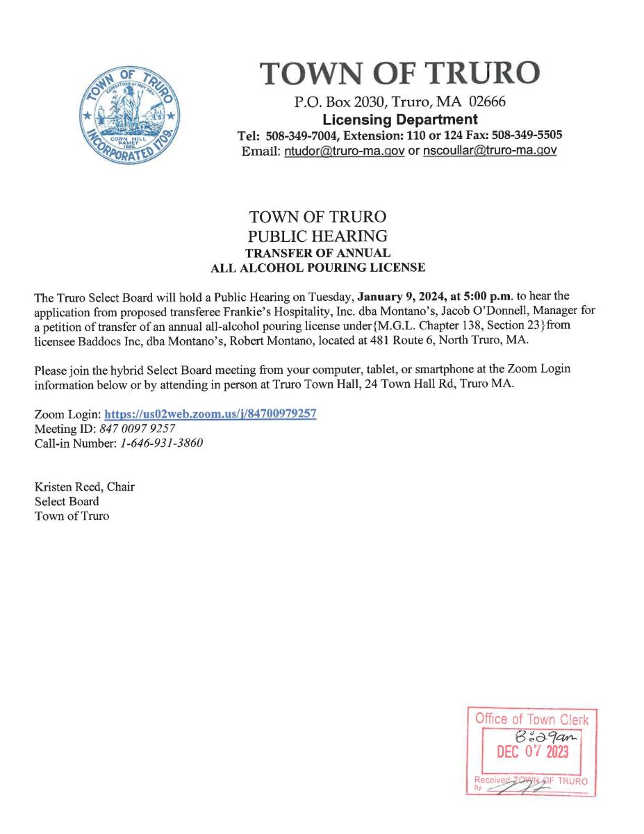 Public Hearing Notice 