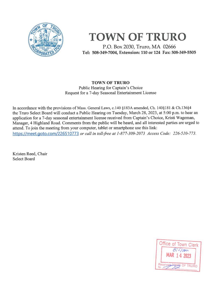 Public Hearing Notice 
