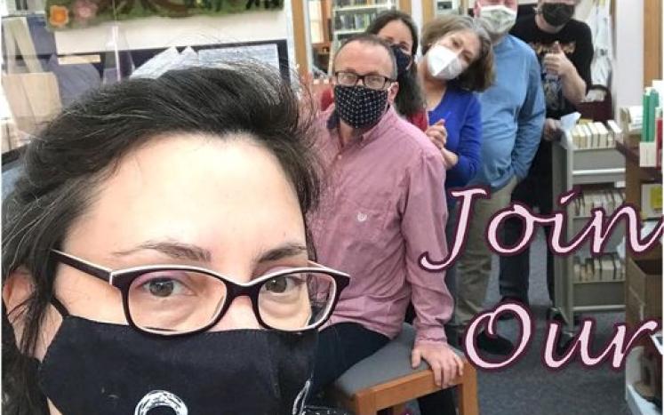 A picture of library staff members