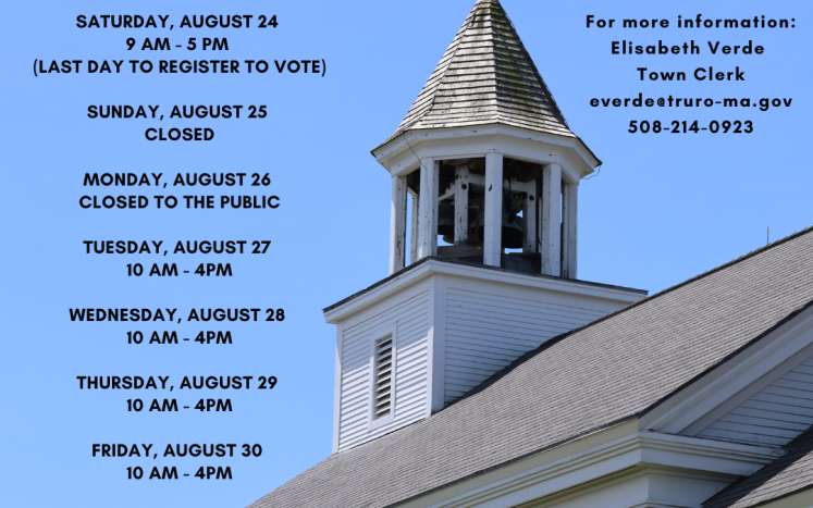 Early In-Person Voting Hours for the September 3, 2024 State Primary Election